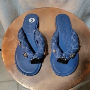Karl Lagerfeld Paris Women's Ceejay Rue Embellished Thong Sandal (Size 9)